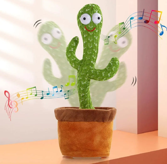 Rechargeable Cute Dancing Cactus Toy for Kids | Talking Dancing Shaking & Talk Back with Lights | Happy Birthday Gift