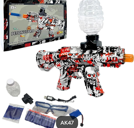 M416 Electric Ball Blaster Toy Mini Super Strong Power Electric Gel Blaster Gun Toy Outdoor Team Game Automatic Water Bomb Electric Shooting Toy Fortnite Pubg Graffitti Skin Rechargeable With Accessories - Summer Holidays, Pool Party Perfect Gift For Boys