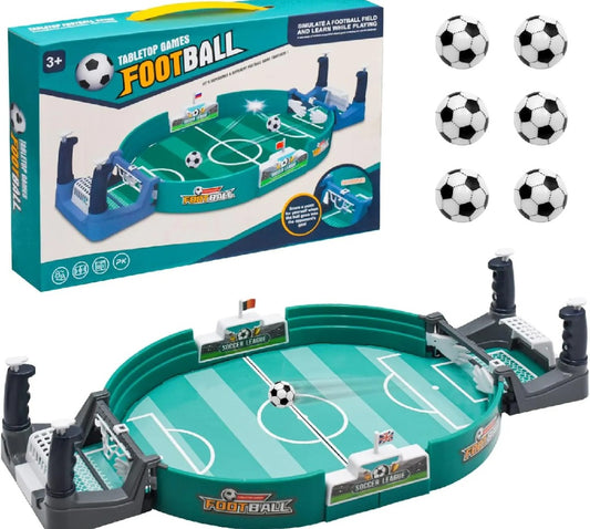 Mini Table Football Game | Tabletop Soccer Board Game Toy with 6 Mini Balls | Interactive Desktop Soccer for Kids & Adults | Eid, Party & Gift Idea.