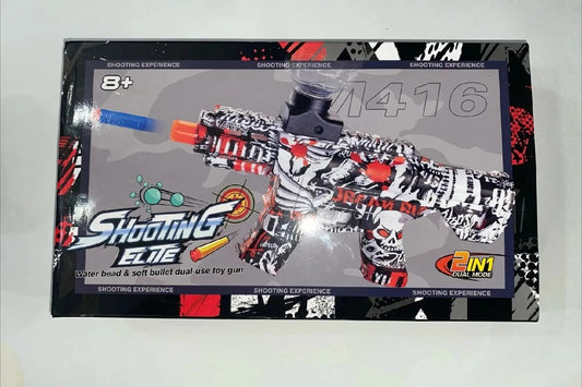 M416 Electric Ball Blaster Toy Mini Super Strong Power Electric Gel Blaster Gun Toy Outdoor Team Game Automatic Water Bomb Electric Shooting Toy Fortnite Pubg Graffitti Skin Rechargeable With Accessories - Summer Holidays, Pool Party Perfect Gift For Boys