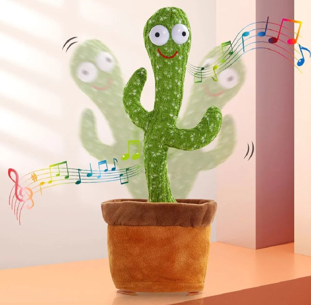 Rechargeable Cute Dancing Cactus Toy for Kids | Talking Dancing Shaking & Talk Back with Lights | Happy Birthday Gift