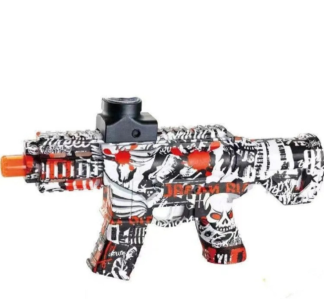 M416 Electric Ball Blaster Toy Mini Super Strong Power Electric Gel Blaster Gun Toy Outdoor Team Game Automatic Water Bomb Electric Shooting Toy Fortnite Pubg Graffitti Skin Rechargeable With Accessories - Summer Holidays, Pool Party Perfect Gift For Boys