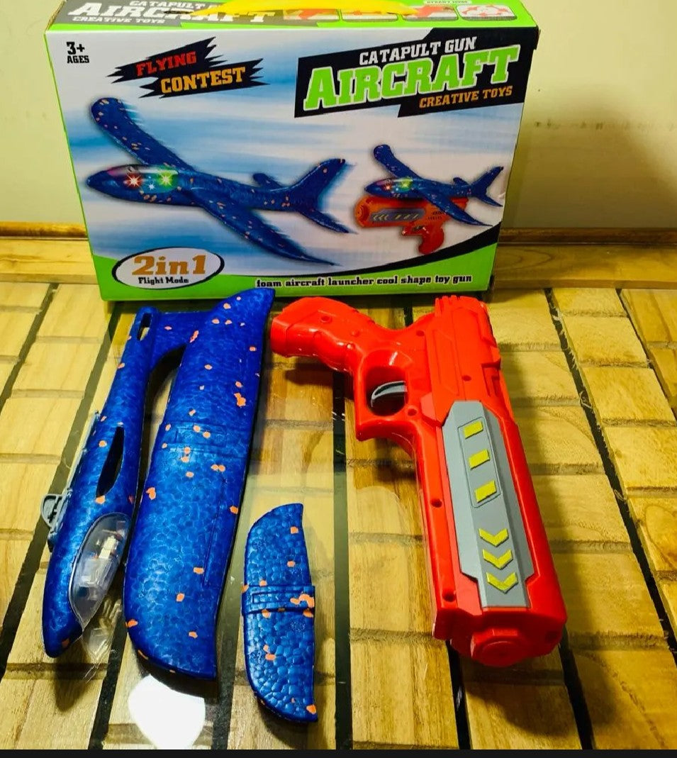 Airplane Launch Toy with Gun Game for Children (small)-Best Toy For Kids