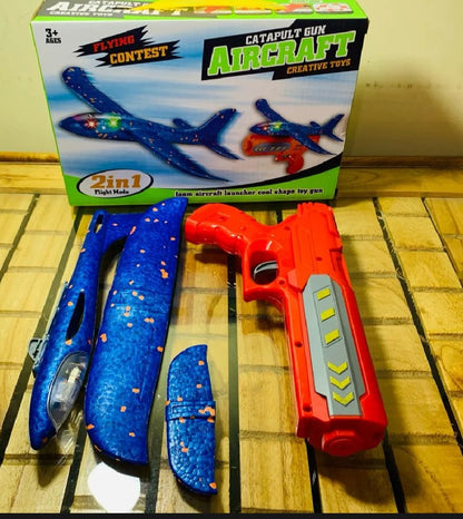 Airplane Launch Toy with Gun Game for Children (small)-Best Toy For Kids