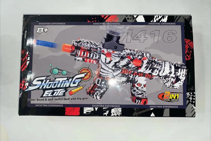M416 Electric Ball Blaster Toy Mini Super Strong Power Electric Gel Blaster Gun Toy Outdoor Team Game Automatic Water Bomb Electric Shooting Toy Fortnite Pubg Graffitti Skin Rechargeable With Accessories - Summer Holidays, Pool Party Perfect Gift For Boys