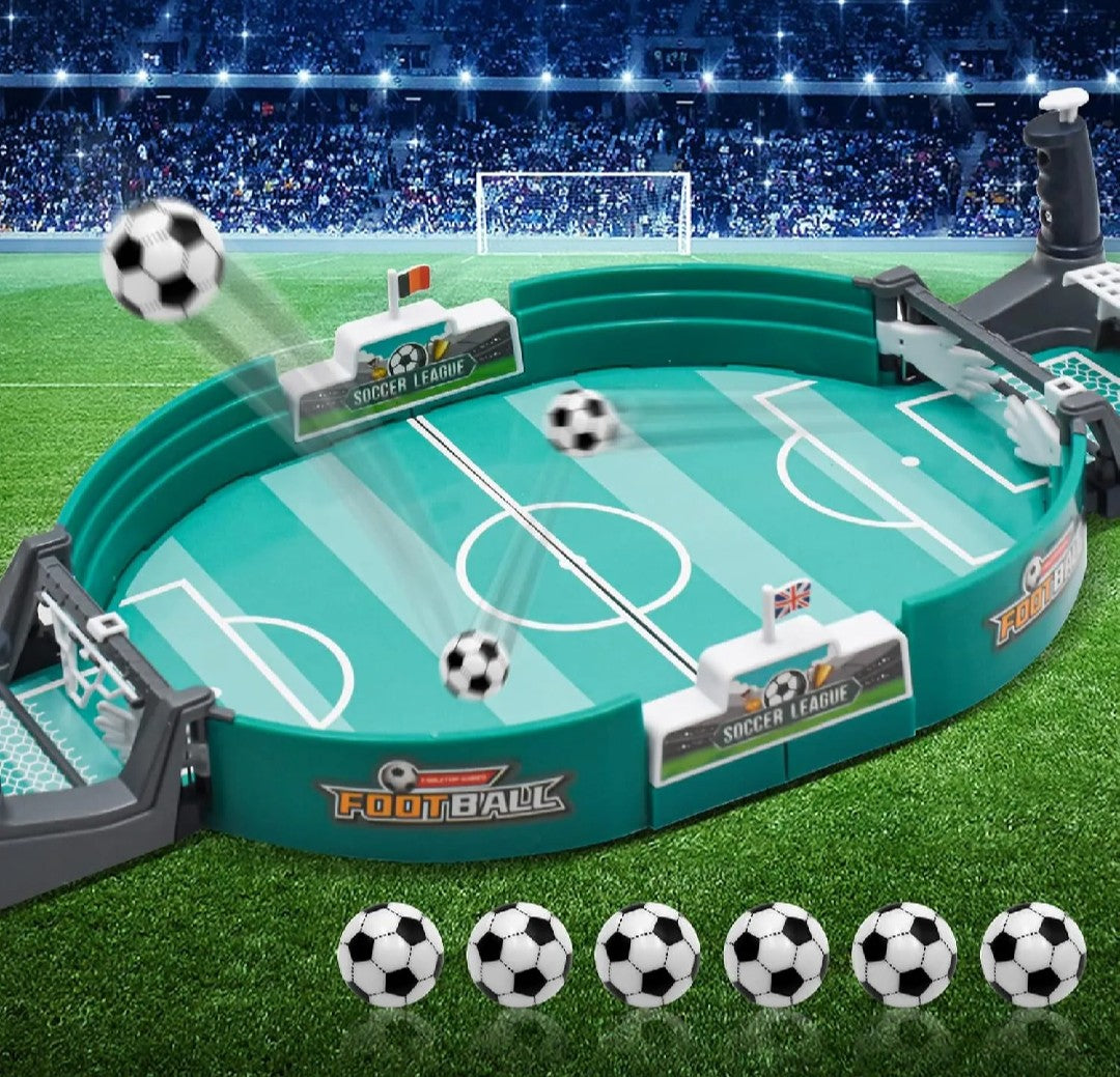 Mini Table Football Game | Tabletop Soccer Board Game Toy with 6 Mini Balls | Interactive Desktop Soccer for Kids & Adults | Eid, Party & Gift Idea.
